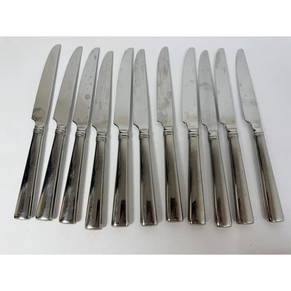 Reed & Barton Perspective Stainless Dinner Knives Lot Of 11 Replacements